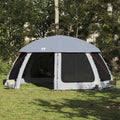 Poolzelt 612 x 612 x 285 cm - Grau freistehend mit Netzwänden und abnehmbarem Überzelt - PU Beschichtung - Camping Zelt für 2 bis 6 Personen
