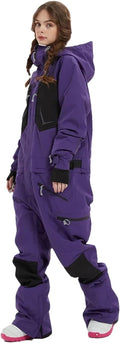 Damen Skianzug Lila XS - Winterjacke und Schneebekleidung aus Elasthan - Thermo Outfit für Outdoor Wintersport - Für Skifahren und Snowboarden