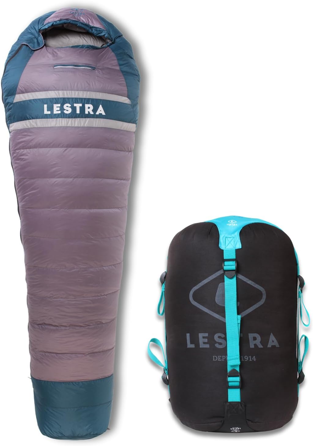 Lestra Sport Alaska Extrem Schlafsack - Für extreme Kälte bis minus 19 Grad - Grau 220 x 80 cm mit Nylon Außenmaterial - Für Erwachsene und alle Jahreszeiten