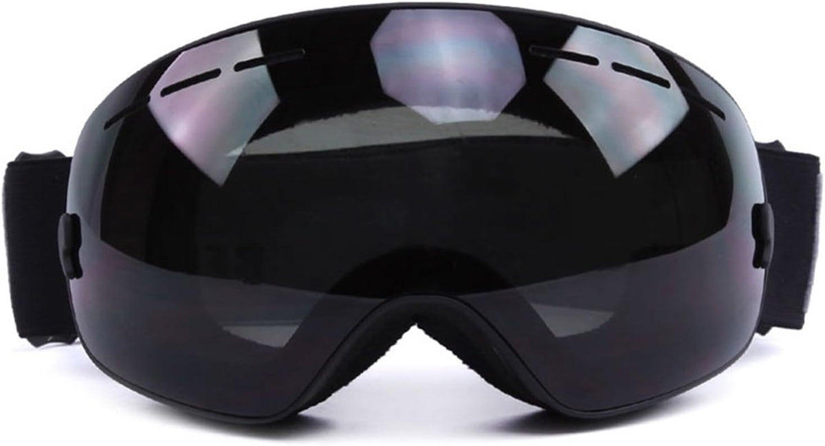 ZGYOZMNG Skibrille 3100 - Doppellinse mit UV400 Schutz und Antibeschlag - Sphärische verspiegelte Schneebrille mit Linsenetui - Grüner Rahmen für Ski und Snowboard