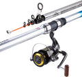 Meeresangelruten Set - Langer Rutenabschnitt aus Glasfaser in Silber - Weitwurfrute für Salzwasser und Surfcasting - Einzelrute mit 1 g Gewichtsangabe