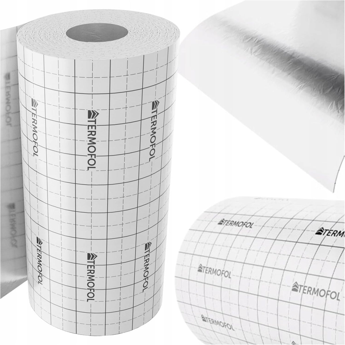 Termofol Aluminiumschaum Isolierung 3 mm - 50 m Rolle mit 100 cm Breite - Wärme und Schalldämmung für Boden Dach und Garagentor - Für Wohnwagen und Ausbauarbeiten