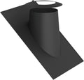 Jeremias DW Black Dachdurchführung 200 mm - Für Dachneigung 36 bis 45 Grad mit Elastomerrand und Wetterkragen - Edelstahl Schwarz matt - Für doppelwandige Abgasanlagen