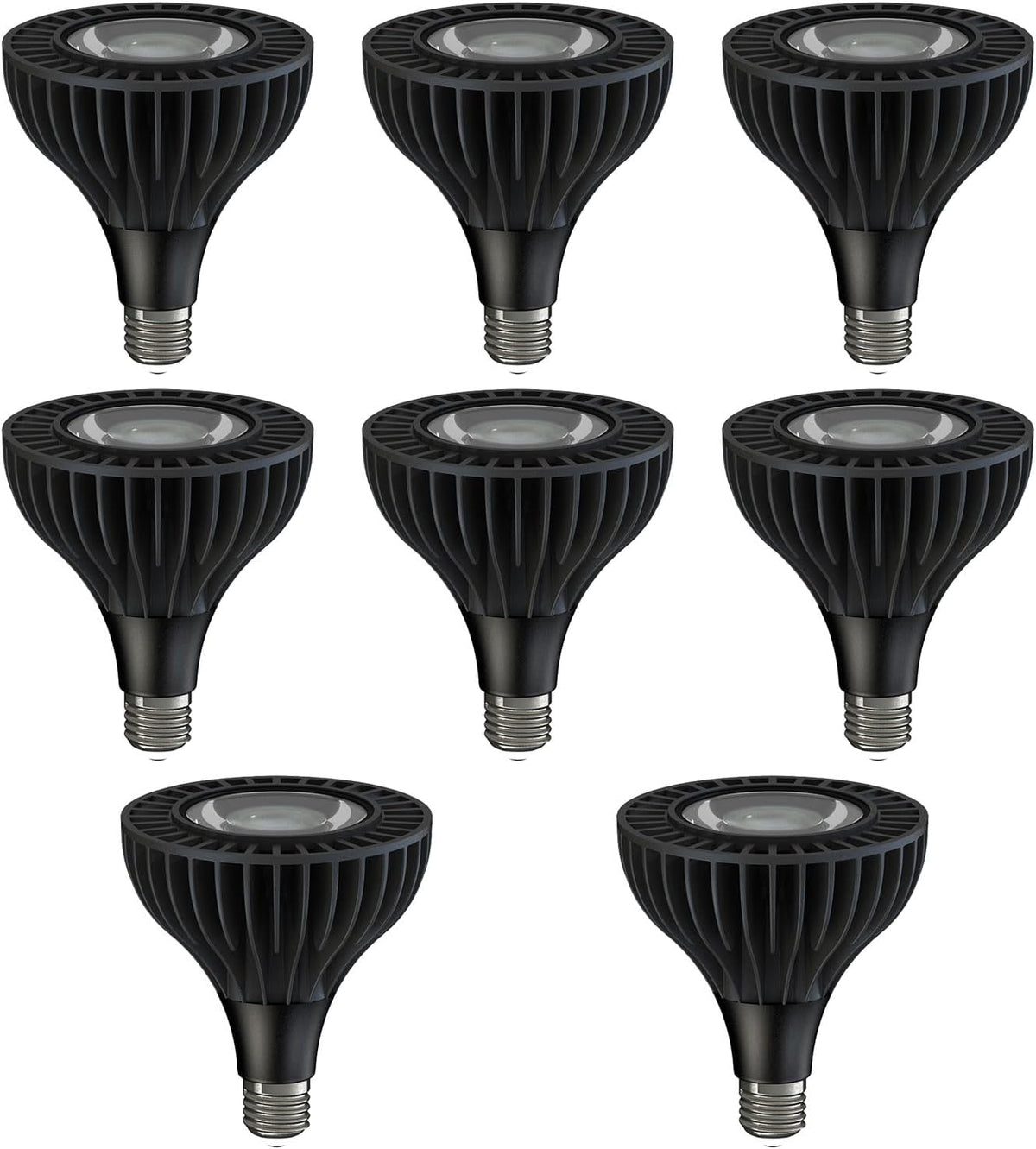 PAR38 LED Flutlicht 40 W - 8 COB Leuchtmittel mit 4000 lm und Vollspektrum Licht - CRI 90 Plus bei 85 bis 265 V Wechselstrom - E27 Lampen nicht dimmbar für breite Beleuchtung