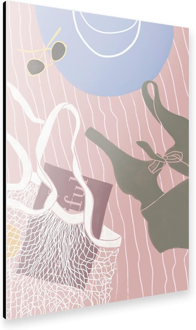 artboxONE Alu Print Kunga Am Strand - 120 x 80 cm im Hochformat - Rechteckiges ungerahmtes Wandbild - Kunstmotiv von The Artcircle für moderne Wohnräume