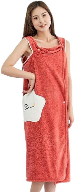 Damen Strandtuch Bademantel - Einfarbiges Wickelkleid mit Schlinge - 100 x 145 cm und 300 g - Für Strand Urlaub Schwimmen Pool und Freizeit