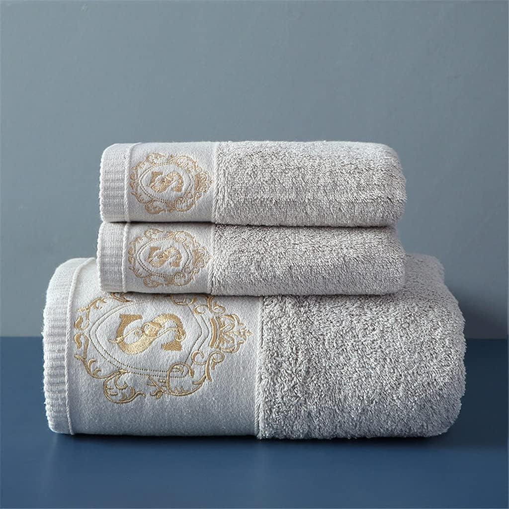 Baumwoll Badetuch 80 x 160 cm - Weiches großes Handtuch mit 850 g Gewicht - Variante D im Hotel Stil - Für Badezimmer Dusche Spa Strand und täglichen Gebrauch