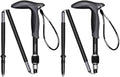 Faltbare Carbon Trekkingstöcke - Zweiteiliges Set für Damen und Herren - Verstellbar von 95 bis 110 cm - Für Wandern Rucksacktouren und Outdoor Reisen