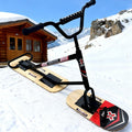 Schneescooter Type B für Erwachsene - Ergonomischer Griff mit Doppelski und 360 Grad Drehfunktion - Bis 150 kg Traglast - Snowboard Schlitten für Wintersport