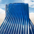 Fiberglas Tageslichtplatte 88 x 160 cm - Transparente Welldachplatte mit UV Schutz - Regenfest und schlagfest für Gewächshaus und Garage - Wave Blue für lichtdurchlässige Dächer