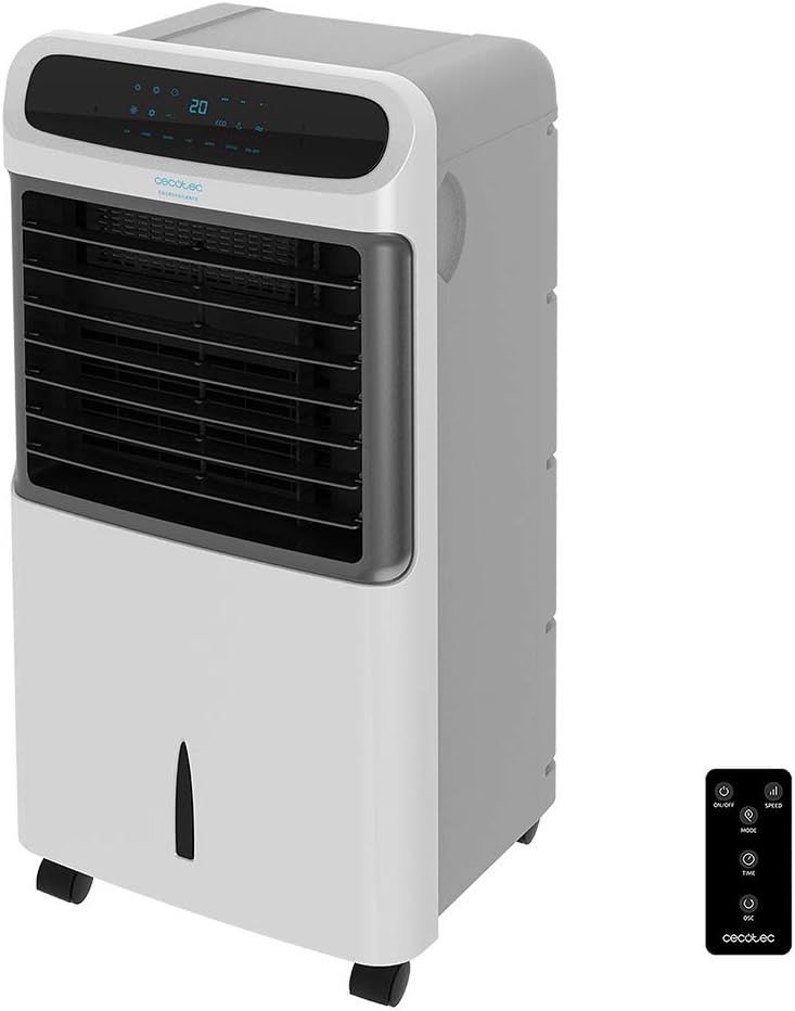 Cecotec EnergySilence PureTech 6500 Verdunstungsklimagerät - 80 W mit Kalt und Wärmefunktion - 12 Liter Tank 3 Geschwindigkeiten und 8 Stunden Timer - Fernbedienung für bis 20 Quadratmeter
