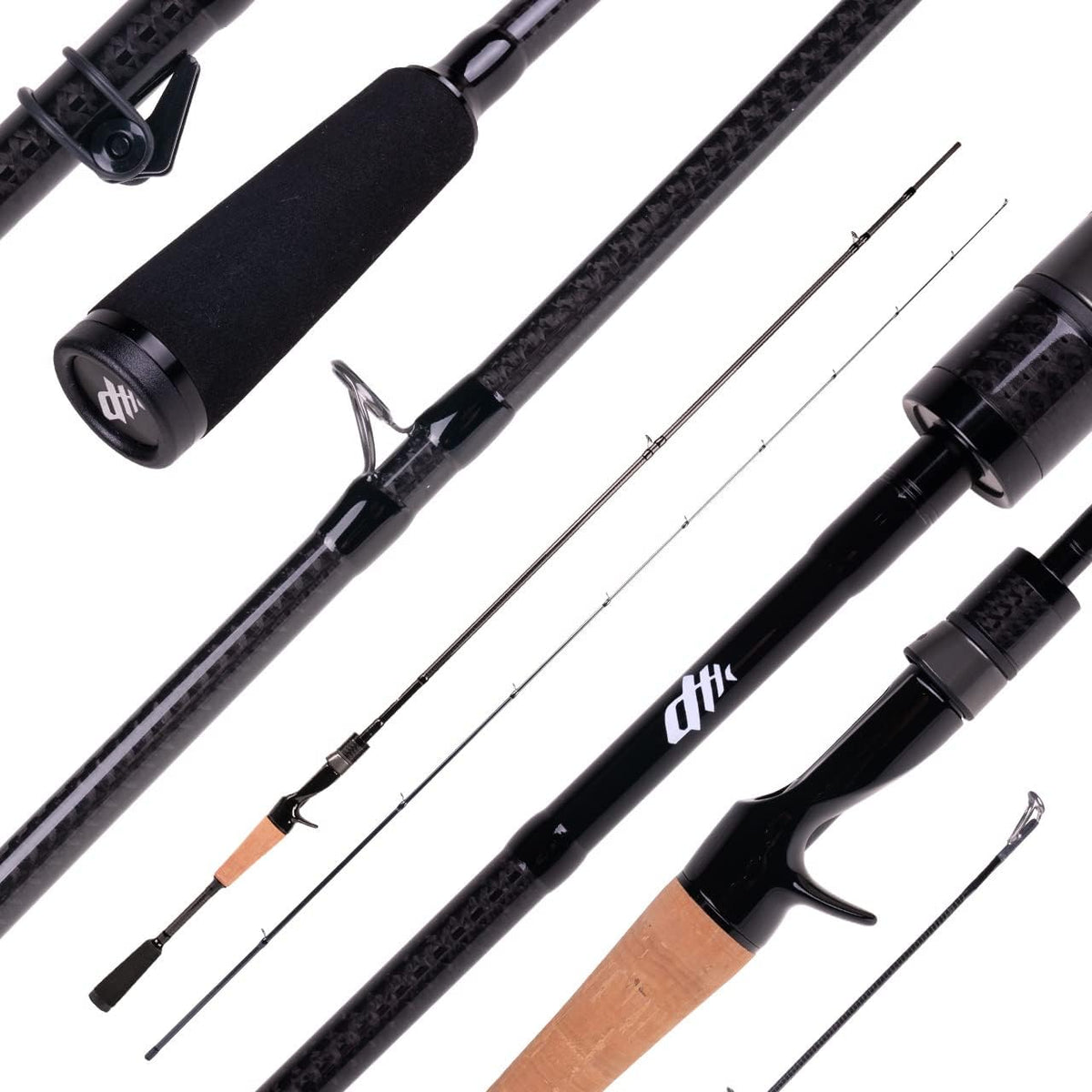 Zeck Barsch Alarm BA Cast BFS Baitcastrute - 224 cm Carbonrute bis 10 g - Zweiteilige Ausführung mit 110 g - Für leichtes Spinnangeln auf Barsch