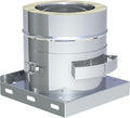 Jeremias DW FU Grundplatte 250 mm - Edelstahl mit herausnehmbarem Rußtopf - Doppelwandiges Abgassystem für Öl Gas und Festbrennstoffe - CE zertifiziertes Schornsteinelement
