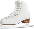 L Estek Risport Antares Schlittschuhe - Weiße Eislaufschuhe mit Kufen Klasse 2 - Leder mit legiertem Stahl und TPU Sohle - Größe 260 39 mit Schnürung