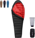 Winter Daunenschlafsack für Erwachsene - Mumien Schlafsack mit 1500 g Entendaunen - Komfort bis minus 8 Grad und Grenzwert bis minus 20 Grad - Für vier Jahreszeiten