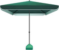 Garten Sonnenschirm 2.2 m Grün - Mit Basis und höhenverstellbarer Schirmkonstruktion - Rostsicherer Outdoor Parasol für private und gewerbliche Nutzung - Für Terrasse Garten und Strand