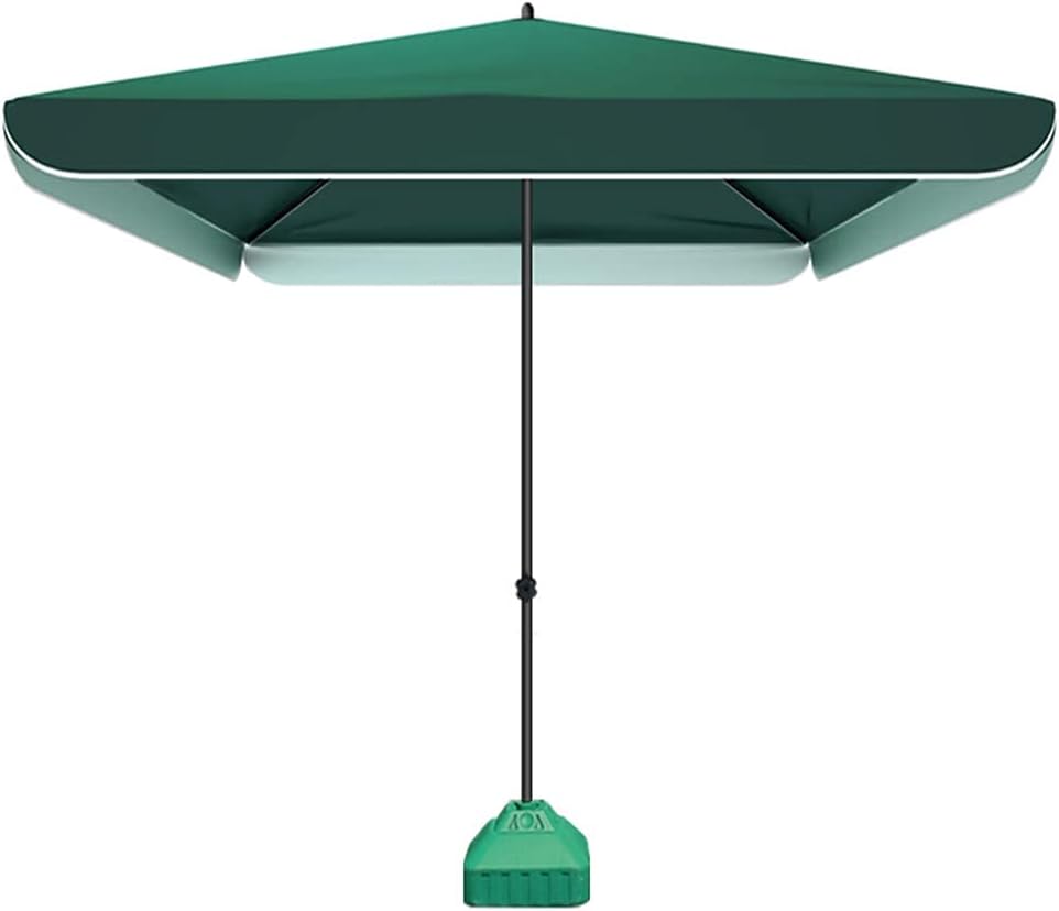 Garten Sonnenschirm 2.2 m Grün - Mit Basis und höhenverstellbarer Schirmkonstruktion - Rostsicherer Outdoor Parasol für private und gewerbliche Nutzung - Für Terrasse Garten und Strand