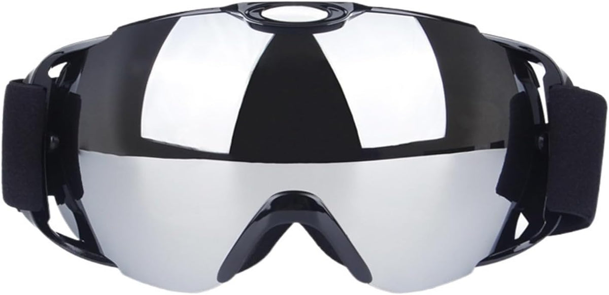 ZGYOZMNG Skibrille Blau Silber - Große Doppellinse mit Antibeschlag - Schneebrille für Damen und Herren - Für Skifahren Snowboarden Bergsteigen und Wintersport