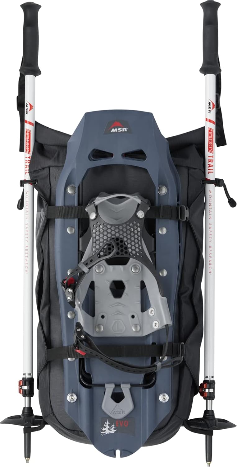 MSR Evo Trail Schneeschuh Kit - Aluminium Rahmen mit Kunststoff Stahl und Nylon - Bis 80 kg Nutzergewicht empfohlen - Dunkelblau für Schneewandern und Wintertouren