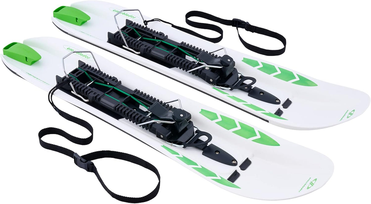 Hardboot Schneeschuhe 3in1 - Weiß Größe 36 bis 46 aus Kunststoff - 89 x 19,5 cm bis 100 kg - Zum Steigen Fahren Gleiten und Skifahren mit Skischuhen