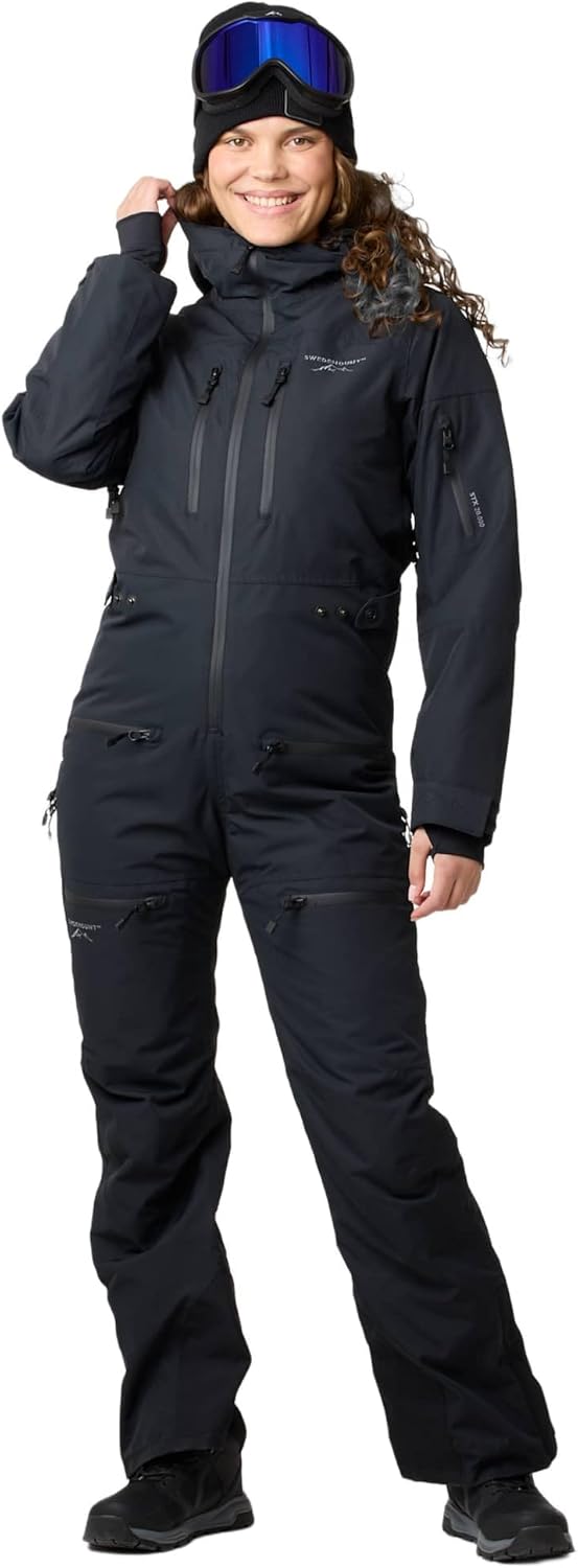Swedemount Freeride Skianzug Damen - Wasserdichter und atmungsaktiver Winter Overall - Einteiler für alpines Skifahren - Snowboardanzug für aktive Wintersportlerinnen
