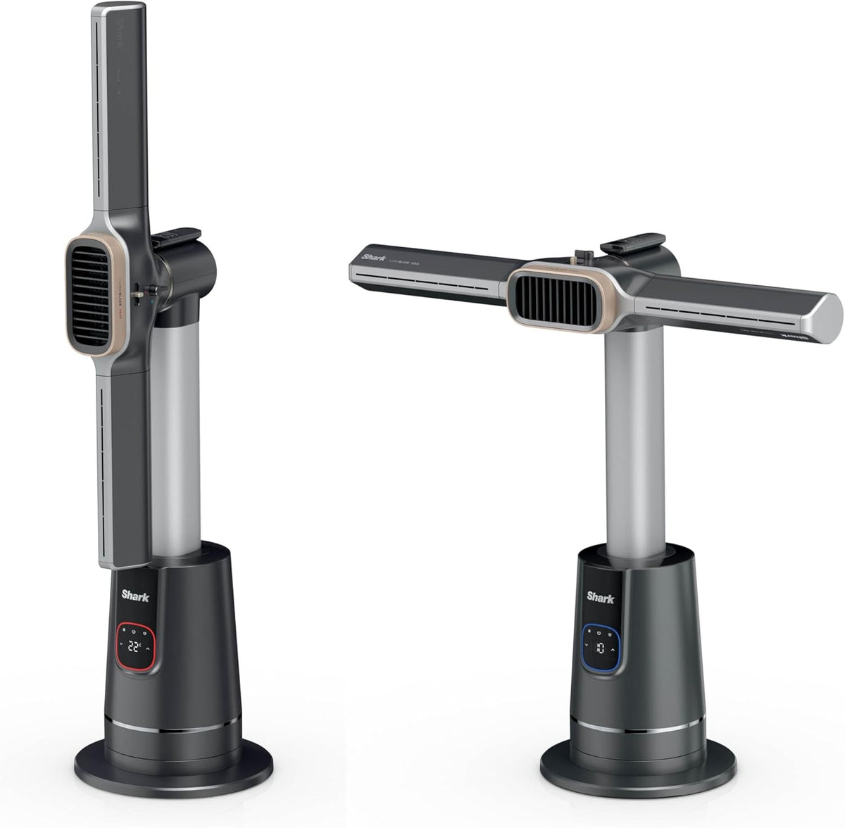 Shark TurboBlade Cool and Heat TH200EU - 2 in 1 Turmventilator und Heizlüfter mit 2200 W - Thermo IQ Fernbedienung und Oszillation - Anthrazit für Heizen und Luftkühlung