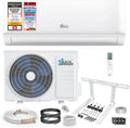 Kältebringer Split Klimaanlage 18000 BTU - 5,3 kW für Räume bis 91 m2 mit Heizfunktion - WiFi App Sleep Funktion und R32 - 5 m Kupferleitung Montagematerial und Wandhalterung