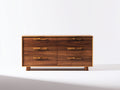 Kommode mit Schubladen - Holzwerkstoff 140x45x80 cm - Walnussfarbe - 6 Schubladen - Modernes Design