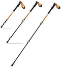 NATWEE Teleskop Trekkingstöcke - Zweiteiliges faltbares Set in Orange - Ergonomische Kunststoffgriffe und verstellbare Länge - Für Wandern Camping und Rucksackreisen