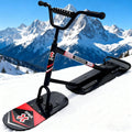All Terrain Schneeroller für Erwachsene - 360 Grad drehbarer Ski mit verstärktem Aluminiumrahmen - Für Backcountry und präparierte Hänge - Schwarzer Wintersport Schlitten