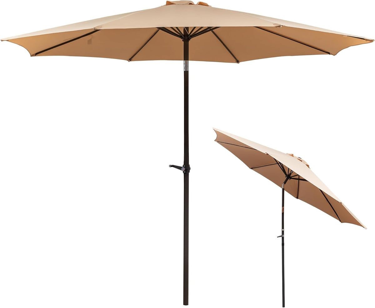 Rechteckiger Sonnenschirm 300 x 245 cm - Doppeldach mit stufenloser Neigung - UV Schutz 50 Plus und wasserdichte Ausführung - Ampelschirm für Balkon Terrasse und Garten
