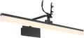 Geweih LED Spiegelleuchte IP44 - Drehbare Badezimmer Wandleuchte mit warmweißem Licht - Retro Design für Spiegel und Waschtisch - Wasserdichte Beleuchtung für Badbereiche