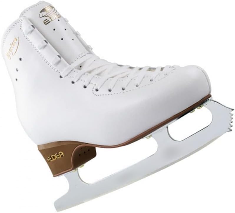 L'Estel Skates Edea Overture Schlittschuhe - Stiefel mit Klingen Klasse 2 in Größe 245 37 - TPU Sohle und Schnürung - Weiß für Eislaufen und Training
