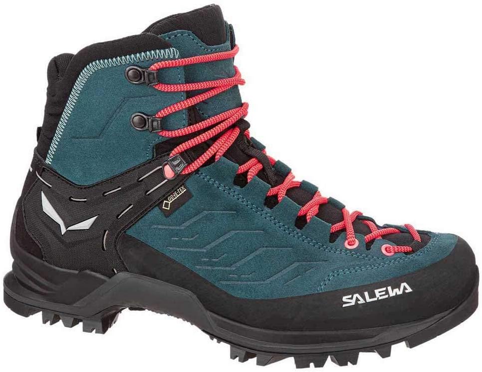 Salewa Mountain Trainer Mid Damen Wanderstiefel - GTX Trekkingstiefel für Herbst und Winter - Geschlossene Kappe und flacher Absatz - Atlantic Deep Ombre Blue
