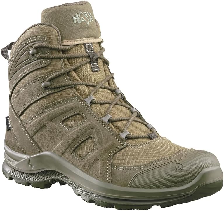 HAIX Black Eagle Athletic 2.0 V GTX Mid Herren Stiefel - Veloursleder und Textil Außenmaterial - Gummisohle mit knöchelhohem Schaft - Schwarz für Outdoor und Einsatz