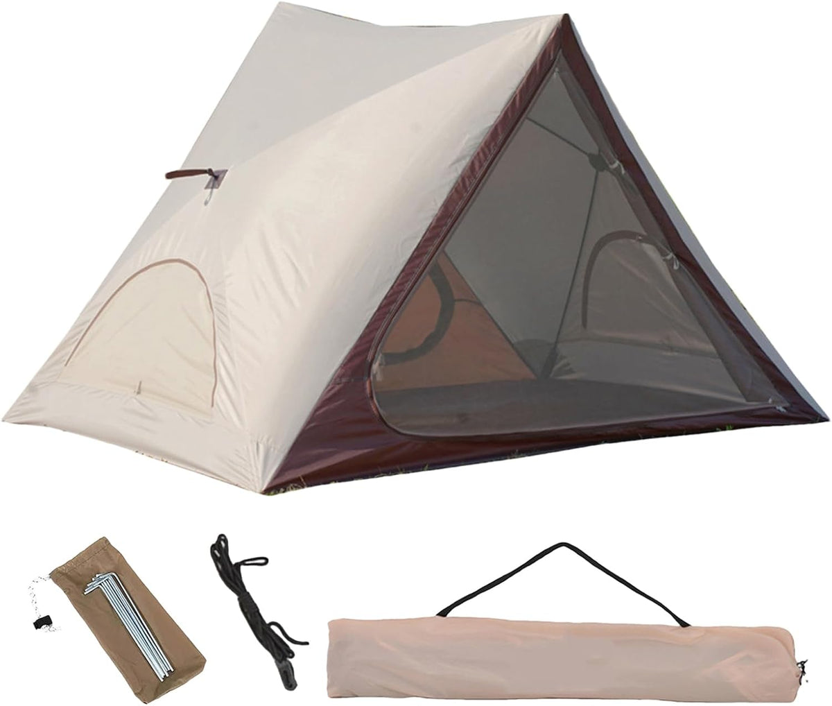 Automatisches Backpacking Zelt - 86,61 x 62,99 x 59,06 Zoll Dreiecks Sonnenschutz - faltbare Pop Up Konstruktion - für 3 bis 5 Personen beim Camping Wandern Strand und Picknick