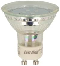 GU10 LED Leuchtmittel 1 W Warmweiß - 80 Lumen und 2700 K mit 120 Grad Abstrahlwinkel - Glasgehäuse mit 30000 Stunden Lebensdauer - Nicht dimmbar für Innenbereiche