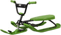 STIGA Snowracer Curve SX Lenkschlitten - BMX Lenker Stahlrahmen Bremse und Zugseilwinde - Grün für Kinder ab 7 Jahren und Erwachsene - Belastbar bis 90 kg