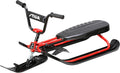 STIGA Snowracer Curve SX Lenkschlitten - 118 x 52 x 40 cm mit BMX Lenker Bremse und Zugseilwinde - Schwarz Rot aus Stahl und Kunststoff - bis 90 kg