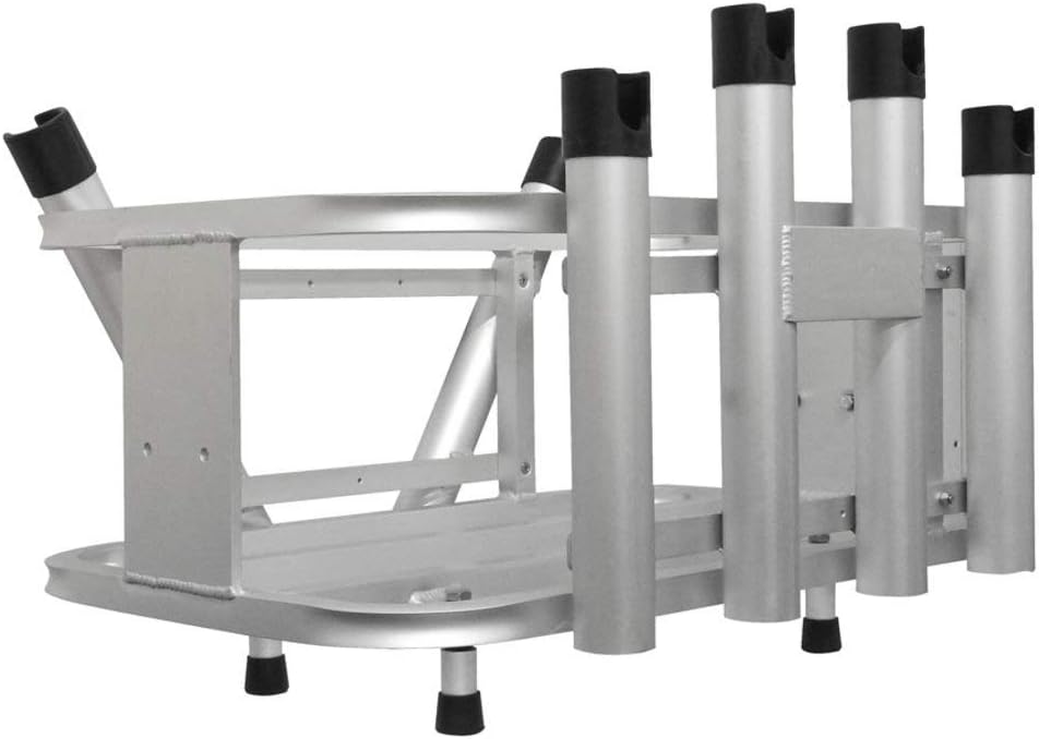 Extreme Max 3005 4257 Kombiständer - Aluminiumhalter für Angelruten und Kühlbox - Silber 58 Komma 4 x 71 Komma 1 x 48 Komma 3 cm - Für Jetski und Wassermotorrad
