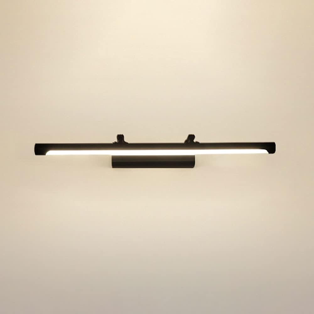 LED Spiegelschrank Frontleuchte Schwarz - Metall Wandleuchte für Badezimmer Spiegel - Moderne Innenbeleuchtung für Schminkspiegel - Für Waschtisch und Spiegelschrank