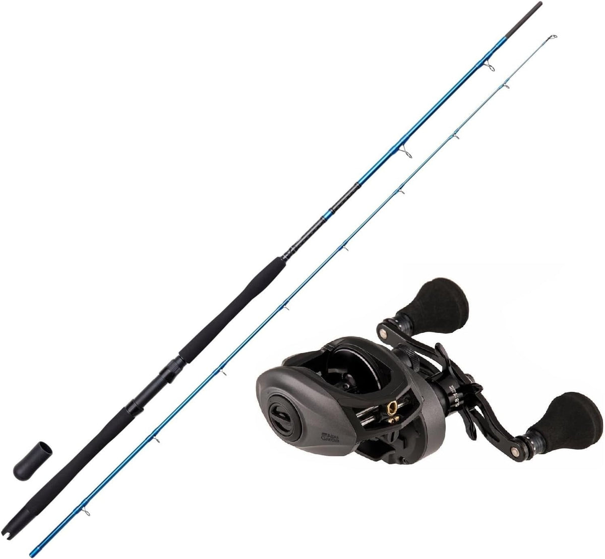 Revo4 Beast 41 LH Schleppcombo - Linkshand Baitcastrolle mit 2 Komma 44 m Carbonrute - Rutenklasse 20 bis 30 lb - Für Trolling auf Hecht Lachs und Dorsch