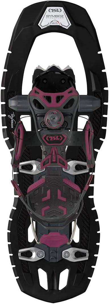 TSL Symbioz Instinct Schneeschuhe - Größe M für Winterwanderungen und Schnee - Titan Black mit Aluminiumrahmen - Belastbar bis 264 Pfund für Erwachsene