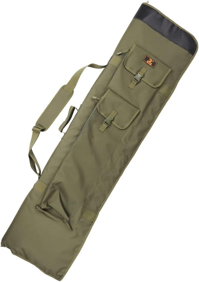 Faltbare Angelrutentasche - Grüne Schutzhülle mit 210 x 48 cm - Tragbare Aufbewahrung für Angelruten und Tackle - Langlebige Abdeckung für Angeln und Reise