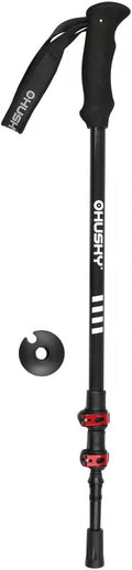 Husky Siris Carbon Trekkingstöcke - Schwarzes Wanderstock Set bis 135 cm - Carbon Schäfte mit Schaumstoffgriffen - Flip Lock für Wandern und Trekking