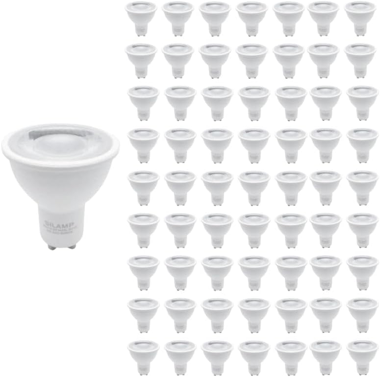 SILAMP GU10 LED Leuchtmittel 8 W - 100 dimmbare PAR16 Lampen für 220 V mit SMD2835 Technik - Warmweiß 2300 bis 3500 K und 60 Grad Abstrahlung - Für Spots und Einbaustrahler
