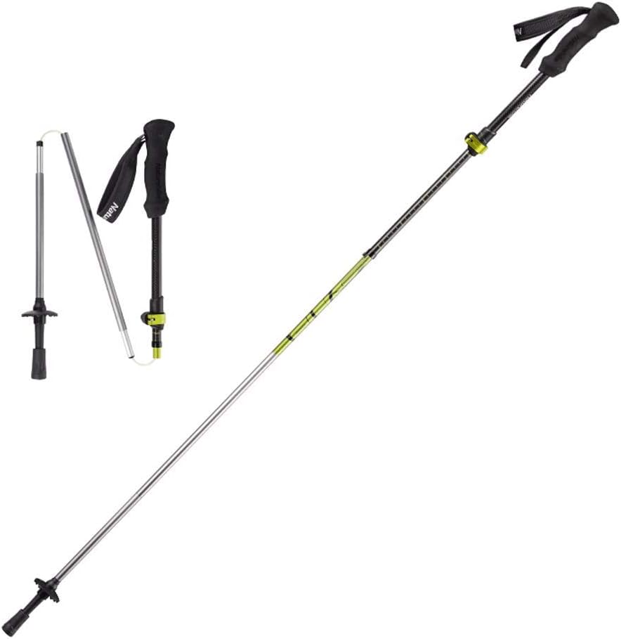 Ultraleichter Trekkingstock - Faltbare Konstruktion aus Carbon und Aluminium - Anti Schock System für Outdoor Wege - Für Wandern Camping und Bergtouren