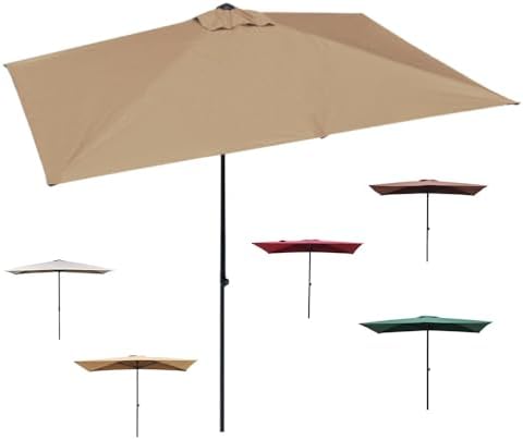 Generisch rechteckiger Wandschirm - Verstellbarer Sonnenschirm 250 x 130 cm in Khaki für Wandmontage - UV Schutz für platzsparende Außenbereiche - Für Balkon Terrasse und Hauswand