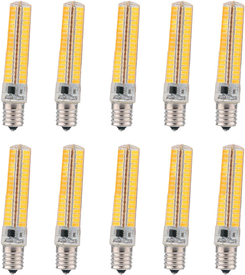 E17 LED Corn Leuchtmittel 7 W - 10 dimmbare Lampen mit 136 SMD 5730 LEDs und 600 bis 700 lm - Kompakte E17 Lichtquelle in Maiskolben Form - Für Garage und Innenbeleuchtung