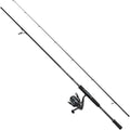Fast Attack Raubfisch Combo - 2,10 m Carbon Spinnrute mit Angelrolle - Schwarze Unisex Ausführung - Für Hecht Barsch Zander und aktives Spinnangeln